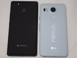 大きさ FREETEL RAIJIN vs Google Nexus 5X その２