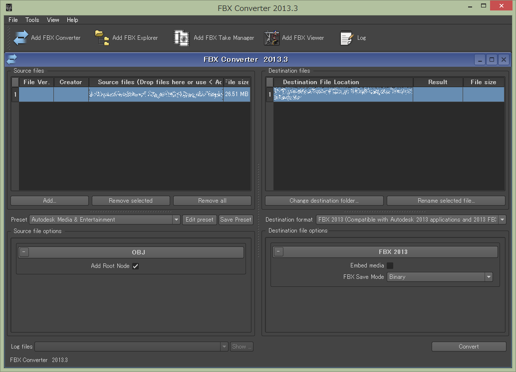FBX Converter 2013
