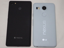 大きさ FREETEL RAIJIN vs Google Nexus 5X その２